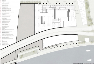 Vltavská filharmonie - soutěžní návrh - Půdorys 1.pp - foto: David Chipperfield Architects / jakub cigler architekti