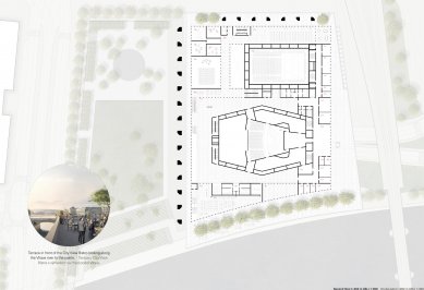 Vltavská filharmonie - soutěžní návrh - Půdorys 2.np - foto: David Chipperfield Architects / jakub cigler architekti
