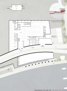 Vltavská filharmonie - soutěžní návrh - Půdorys 2.pp - foto: David Chipperfield Architects / jakub cigler architekti
