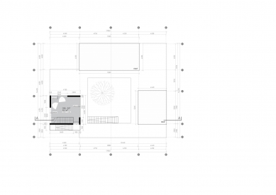 Dom KEP - Půdorys 3.np - foto: Sadovsky & Architects