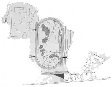 Lehkoatletický stadion Tussols-Basil a 2x1 pavilon - Hřiště - foto: RCR Arquitectes