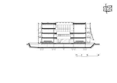 University College Ghent - building T - Příčný řez - foto: SADAR+VUGA