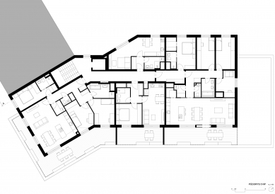 Bytový dům Rezidence Michelangelova - Půdorys 5NP