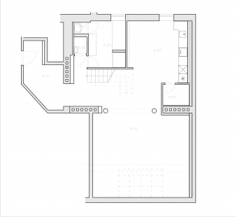 Duplex apartment in Scandinavian style - Floor plan 5th floor - original condition