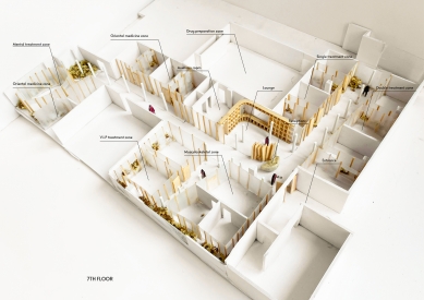 Klinika tradiční mediciny SDP v Hanoji - Fotografie modelu - foto: ODDO architects