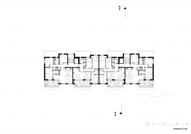 Bytový dům Rezidence U Boroviček - Půdorys 3NP