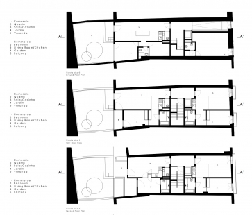 São Lázaro Apartments - Půdorysy - foto: Floret Arquitectura