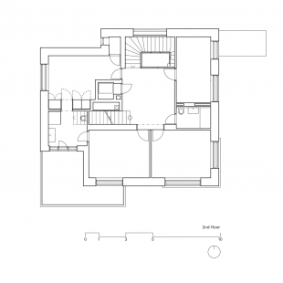 Reconstruction and extension of a 1933 villa - Půdorys 2.np - foto: studioPAB