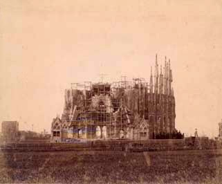 La Sagrada Família - Stav v roce 1898