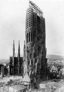 La Sagrada Família - Stav v roce 1913