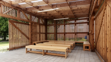 Outdoor classroom of Komenského Elementary School