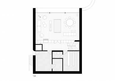 Villa Stresovice - Floor plan 1st basement - foto: AbtSmolen