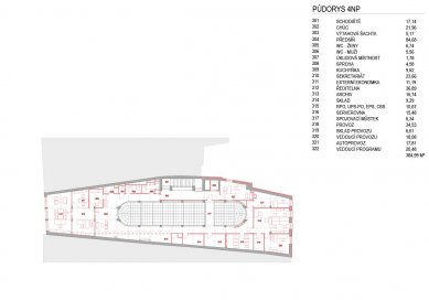 Conversion of the department store to the building of Czech Radio Olomouc - Floor plan 4th floor