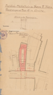 Conversion of the department store to the building of Czech Radio Olomouc - Situation - arch. Glasner (1911)