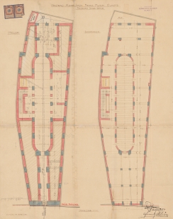 Conversion of the department store to the building of Czech Radio Olomouc - Floor Plans - arch. Glasner (1911)