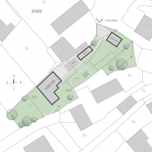 Přestavba rodinného domu u Klatov - Situace - foto: Projekce Černý