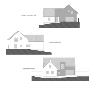 Přestavba rodinného domu u Klatov - Pohledy - foto: Projekce Černý