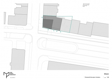 Nájemní bytový dům v Pardubicích - Situace - foto: Med Pavlík architekti