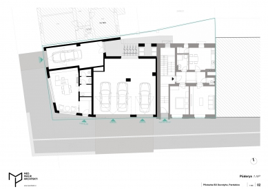 Nájemní bytový dům v Pardubicích - Půdorys 1.np - foto: Med Pavlík architekti