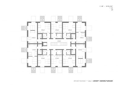 La Vida Residence - Půdorys 2.np - foto: under-construction architects