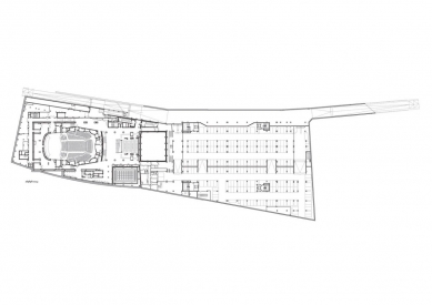 Národní hudební fórum - Půdorys suterénu - foto: Kurylowicz & Associates