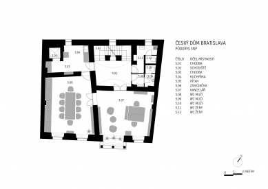 Český dům Bratislava  - Půdorys 3NP