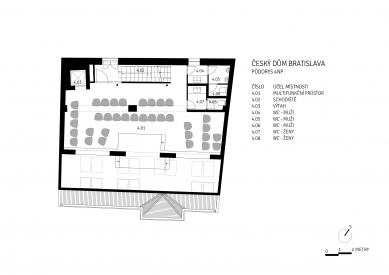 Český dům Bratislava  - Půdorys 4NP
