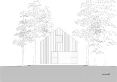 Domek mezi lesy - Jižní pohled - foto: System Recovery Architects