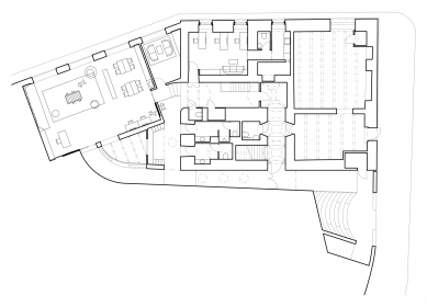 Nízkoprahový klub v Nové Pace - Půdorys - foto: atakarchitekti