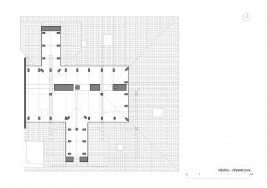 Půda v Kolonii Svoboda - Půdorys půdy - původní stav - foto: System Recovery Architects