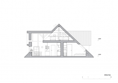 Půda v Kolonii Svoboda - Řez - foto: System Recovery Architects