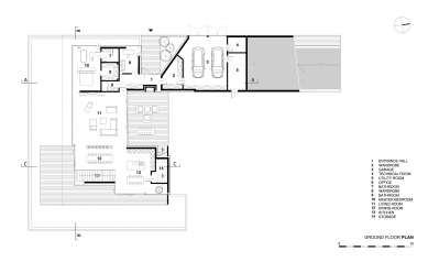 Dům 35.35 - Půdorys přízemí - foto: 77 Studio architektury