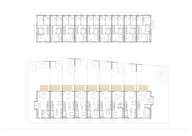 Řadové domy Ďáblice - Objekt 1 - patra - foto: FAM Architekti