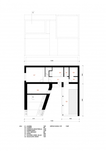 Rodinný dům v Modré u Velehradu - Půdorys 1.pp - foto: SOIP architekti