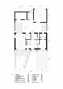 Rodinný dům v Modré u Velehradu - Půdorys 1.np - foto: SOIP architekti