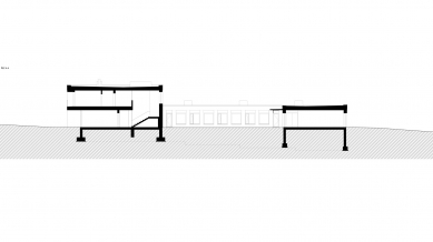 Community home for elderly people in Křenovice - Řez A-A' - foto: Tri.štrnásť architekti