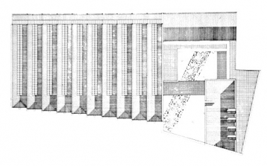 The National Museum of Roman Art - Půdorys střechy - foto: © Rafael Moneo, 1980