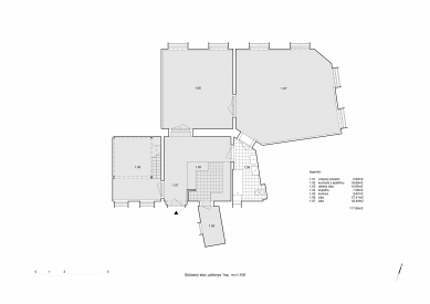 1903 Apartment - Půdorys bytu - původní stav - foto: Kilo / Honč