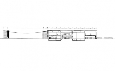 Pavilon Portugalska na Expo '98 - Podélný řez - foto: Álvaro Siza