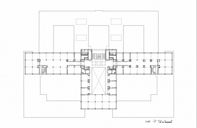 Palác elektrických podniků - Půdorys 3NP