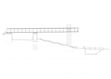 Footbridge in Litomysl - Podélný řez - foto: Ehl & Koumar architekti