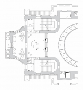 Bar ve Stavovském divadle - Půdorys - foto: ti architekti
