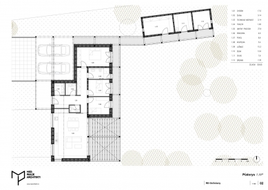 Rodinný dům v sadu - Půdorys - foto: Med Pavlík architekti