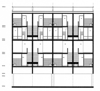 Social housing SAAL Bouca - Řez