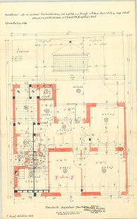 Nájemní dům s cukrárnou Josefa Sedláčka - Vítězslav Korn, pozměňovací plán na stavbu nájemního domu s cukrárnou a kavárnou Josefa Sedláčka z roku 1937, druhé až páté patro - foto: Magistrát města Brna