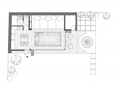 Útulna v zahradě - Půdorys