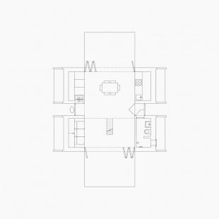 House Wolin - Půdorys přízemí - foto: Pankowska & Rohrhofer