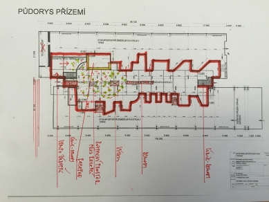 Národní zemědělské muzeum Ostrava - Půdorys přízemí - foto: AP atelier