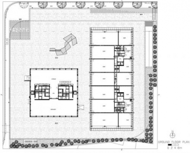 Burgo Building - Půdorys přízemí - foto: Souto Moura - Arquitectos S.A.