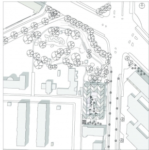 Zdravotní centrum pro pacienty s rakovinou - Situace - foto: NORD arkitekter